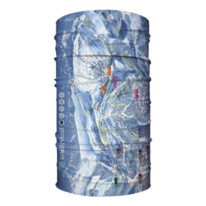 grand massif piste map on a snood, can be personalised