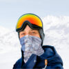 la plagne ski snood being worn la plagne ski snood being worn