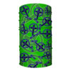 mountain biking pedal design in orange green or turquoise