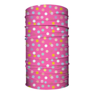 running pink running pink snood, dotty design can be personalised